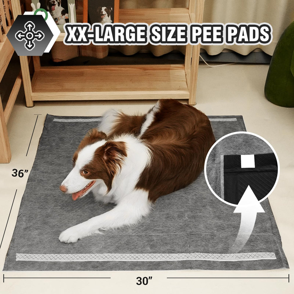 IMMCUTE XXL dog pee pad adhesive-corners securely stays in place.