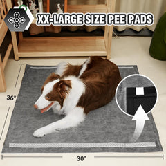 IMMCUTE XXL dog pee pad adhesive-corners securely stays in place.
