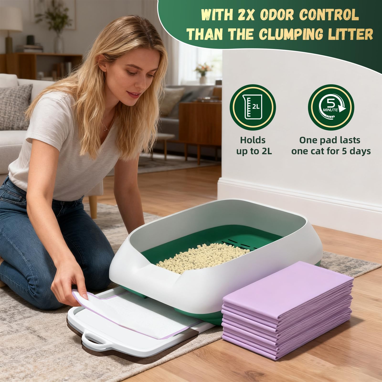 IMMCUTE pellets low-dust formula for gentler breathing.