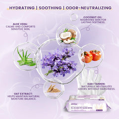 IMMHABI pet wipes refresh the coat with lavender scent after walks.