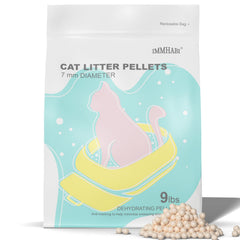 IMMHABI generic cat litter pellets refill in a 9 lb bag for dual-layer boxes to reduce tracking