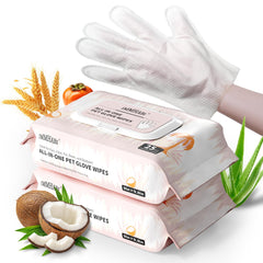 IMMHABI 50-pack glove wipes ready for quick cleanups after walks.