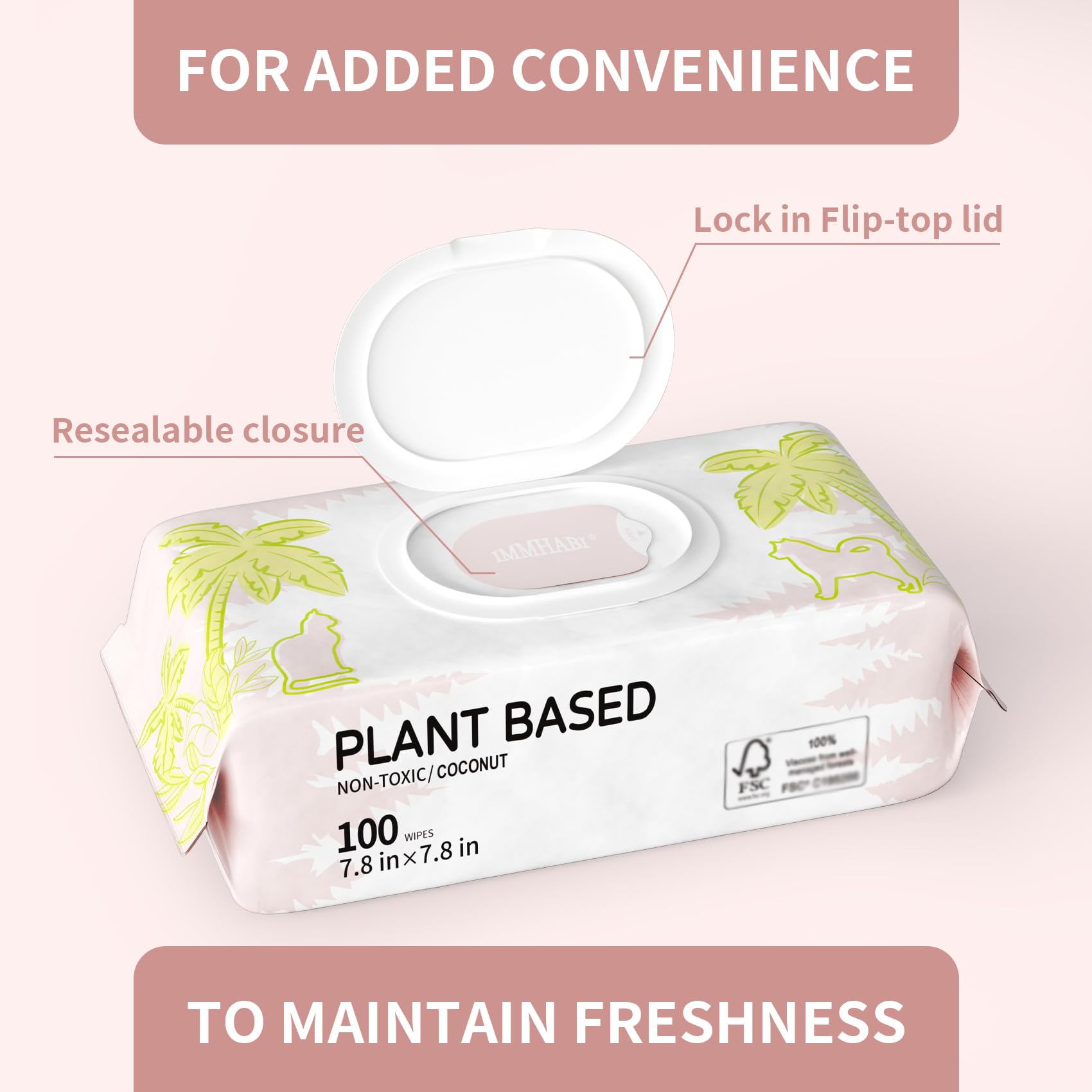 IMMHABI wipes for face and body with soft pearl texture for effective dirt removal