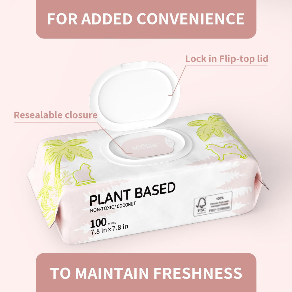 IMMHABI wipes for face and body with soft pearl texture for effective dirt removal