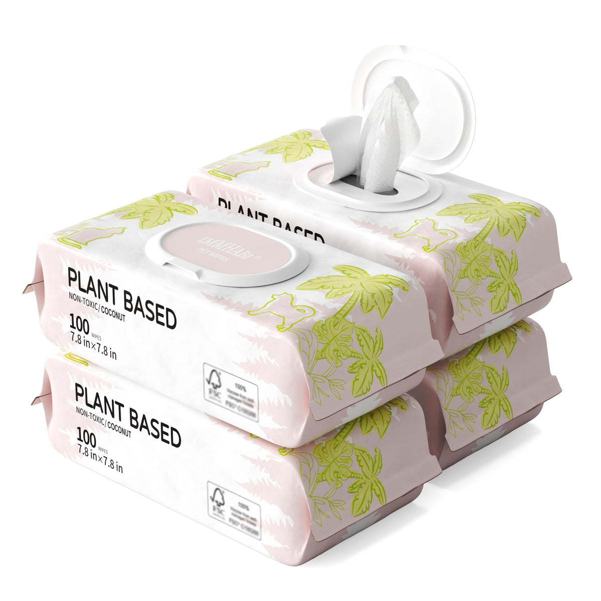 IMMHABI pet wipes for paws and butt in close-up showing gentle cleansing and natural deodorizing