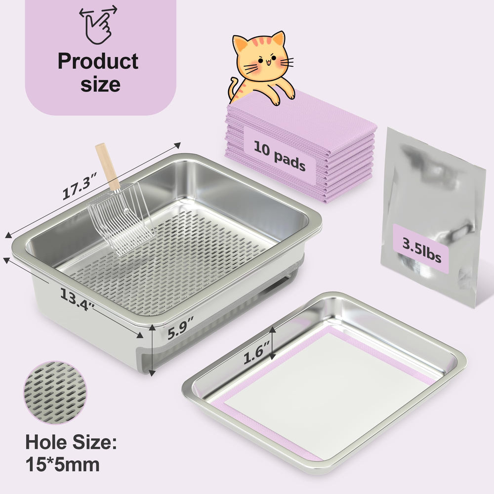 immhabi stainless scoop for quick waste removal and hygiene