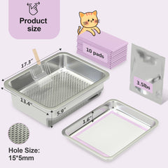 immhabi stainless scoop for quick waste removal and hygiene