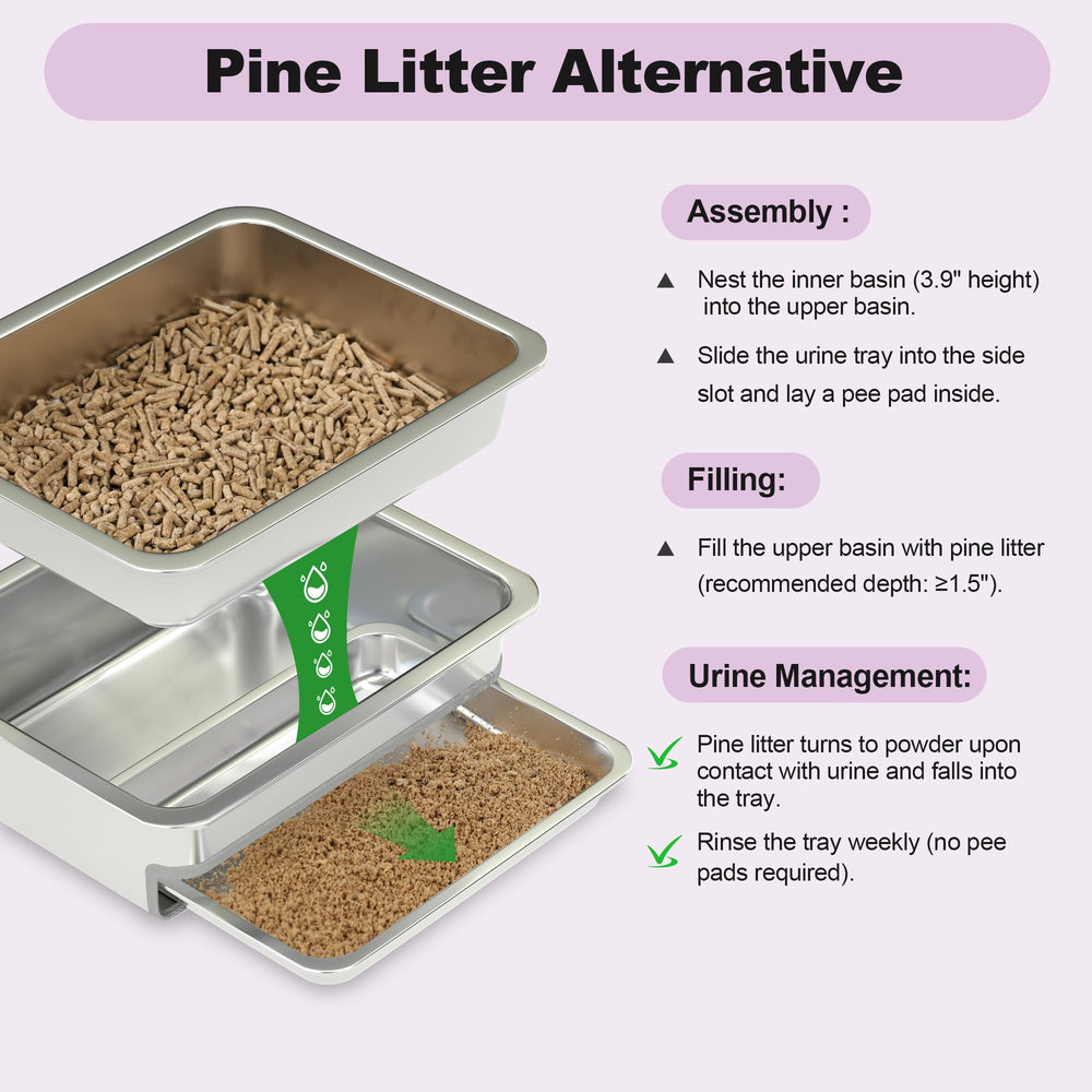 immhabi zeolite litter pellets included for natural odor management