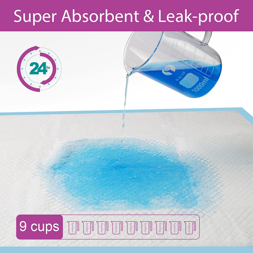 IMMCUTE XL dog pee pad quick-dry technology minimizes tracking and odors.