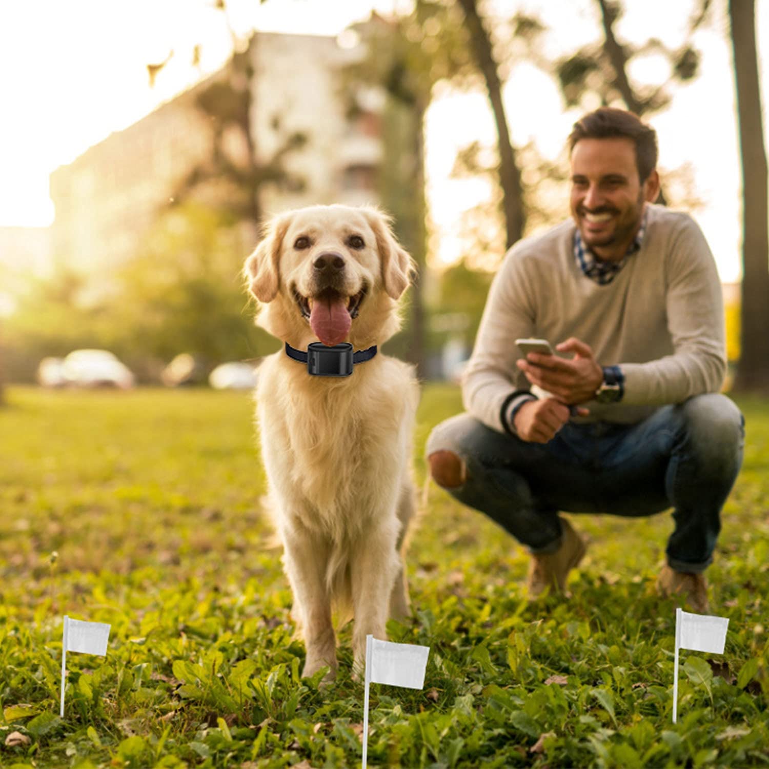 iMounTEK water-resistant collar ready for outdoor play