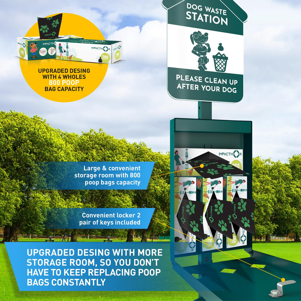 IMPACTHOR outdoor waste bin with lid prevents odors from spreading in the area