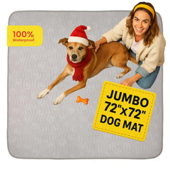 IMPROVIA extra-large waterproof dog mat for 72x72 play areas; keeps floors dry and protected.