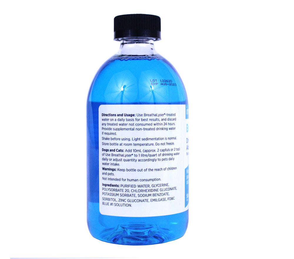 imRex Breathalyser water additive with cat bowl supporting daily hydration and oral care