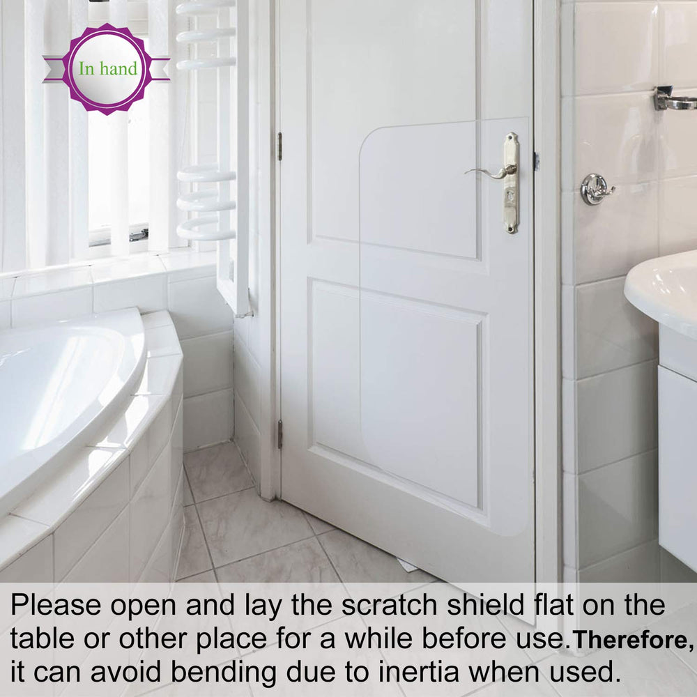 In hand heavy-duty door guard cover protecting furniture from claws and noise