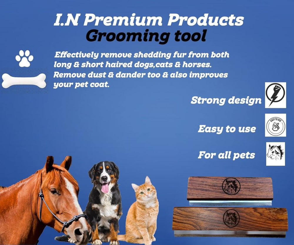 I.N Premium cat fur removal tool captures loose fur without irritation.