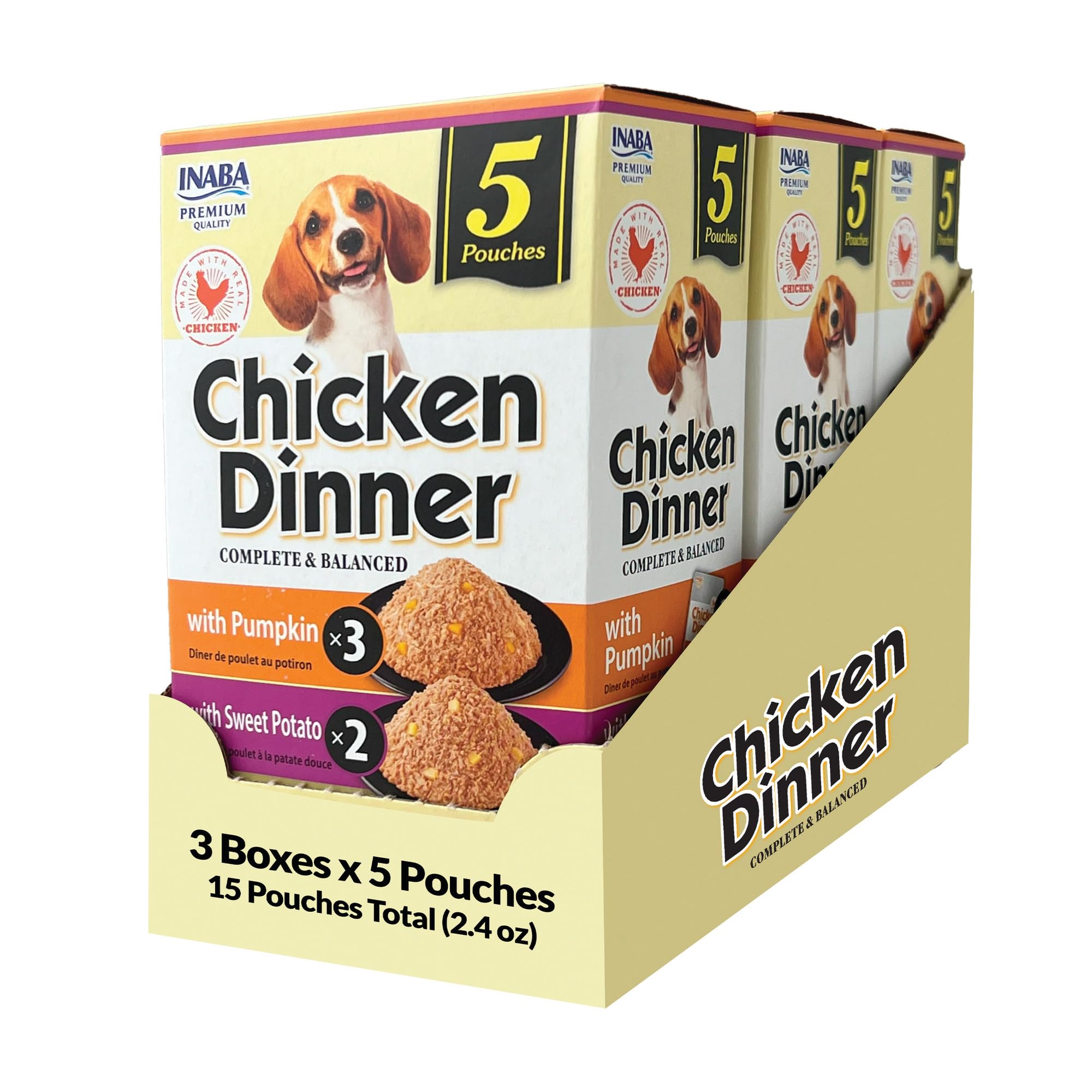 INABA Chicken Dinner soft pâté pouch with real chicken for tasty meals