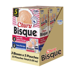 INABA Churu Bisque cat tuna pouch close-up showing creamy texture