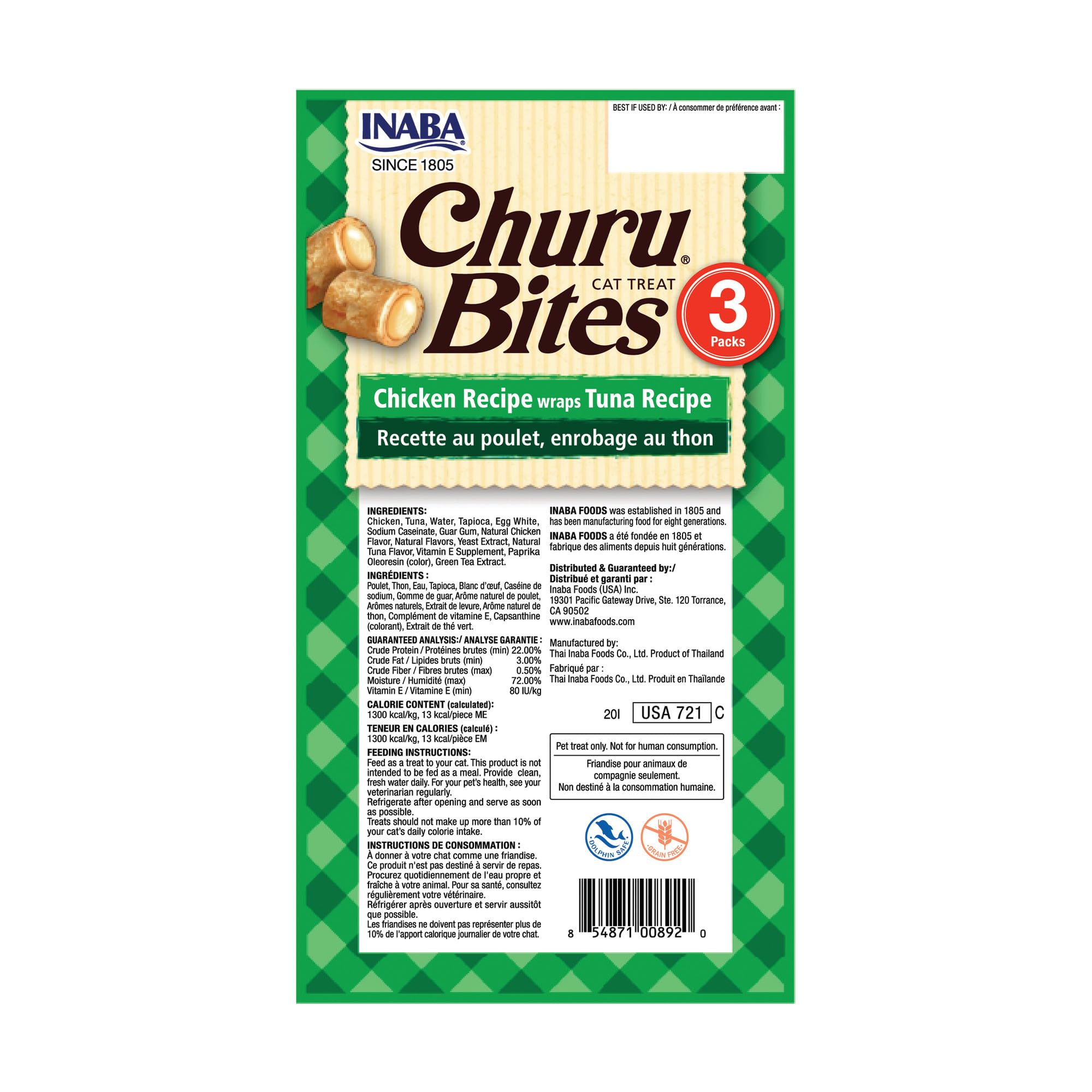 Kitchen scene with INABA Churu Bites Tuna Recipe, suggesting easy daily rewards