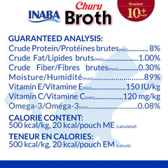 INABA Churu Broth Senior 10+ chicken broth ready-to-use topper for meals