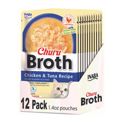INABA Churu Broth Topper cat pouch for convenient serving as a flavorful side dish.