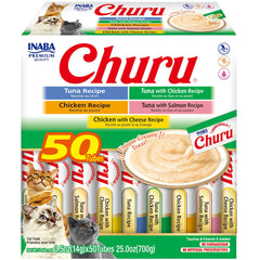 INABA Churu creamy purée with tuna and chicken, a hydrating treat.