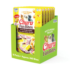 INABA Churu Fun Bites tuna cheese soft center for easy feeding.