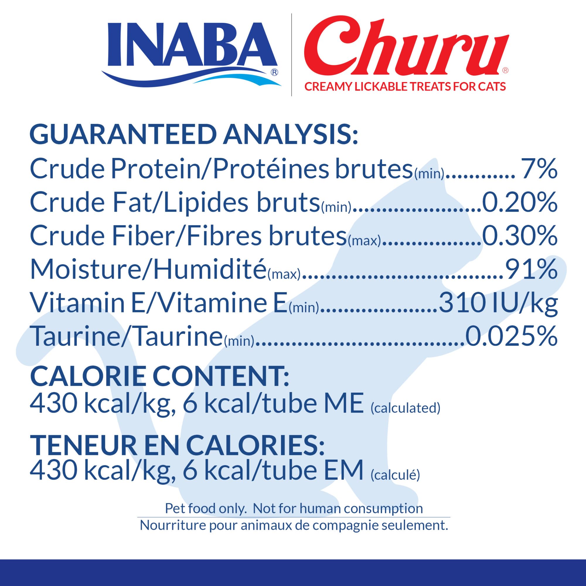 Grain-free INABA Churu image highlighting free-from colors and preservatives