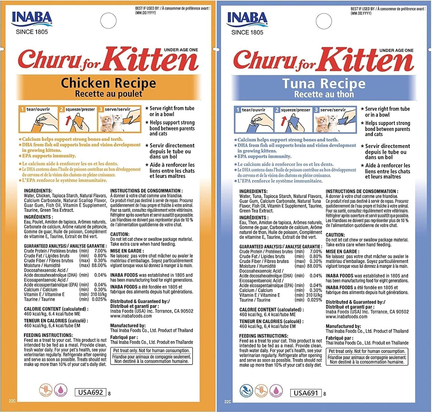 INABA Churu chicken tube for kittens, ideal for hand-feeding bonding
