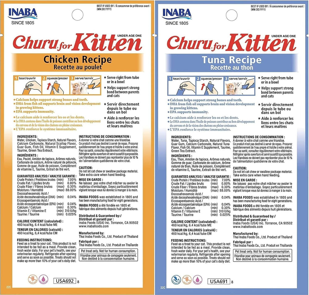 INABA Churu chicken tube for kittens, ideal for hand-feeding bonding