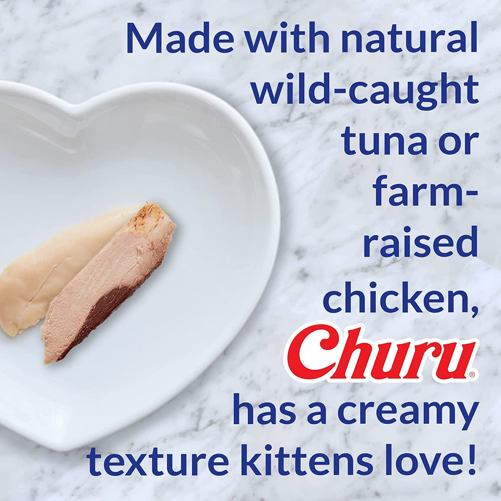 INABA Churu grain-free formula tube avoids artificial colors or carrageenan