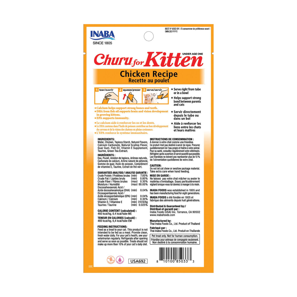 INABA Churu kitten use as weaning tool and medication topper