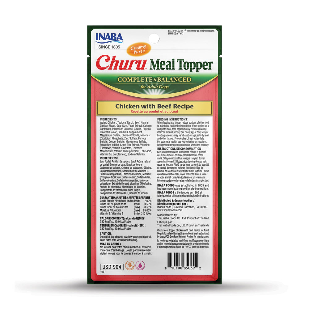 INABA Churu chicken with beef flavor ideal for park snacks