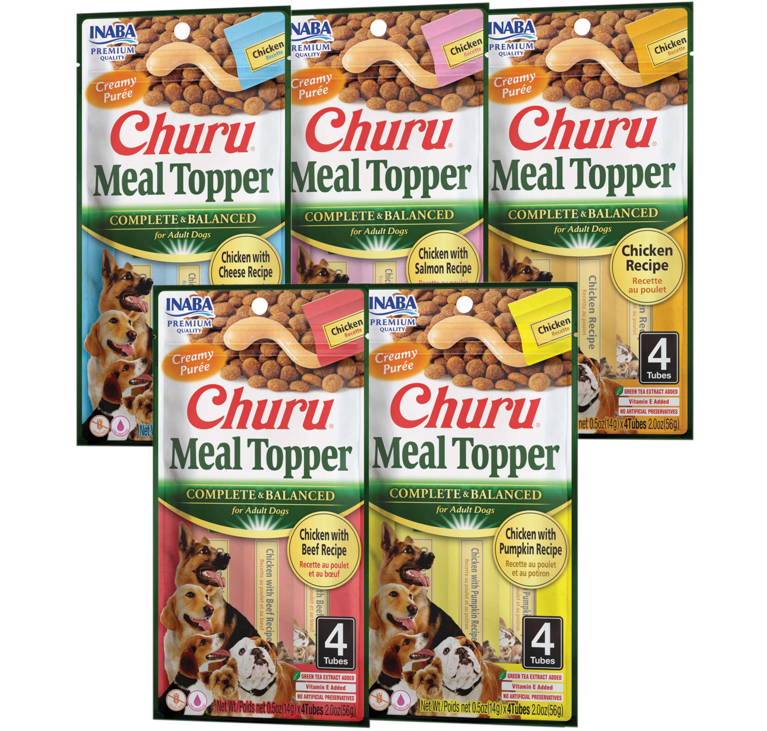 INABA Churu Meal Topper tubes pack for convenient, protein-rich dog toppers