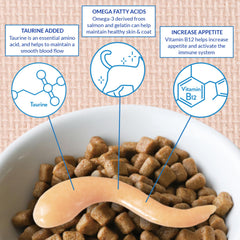 INABA Churu tuna tube on kibble, boosts flavor and moisture