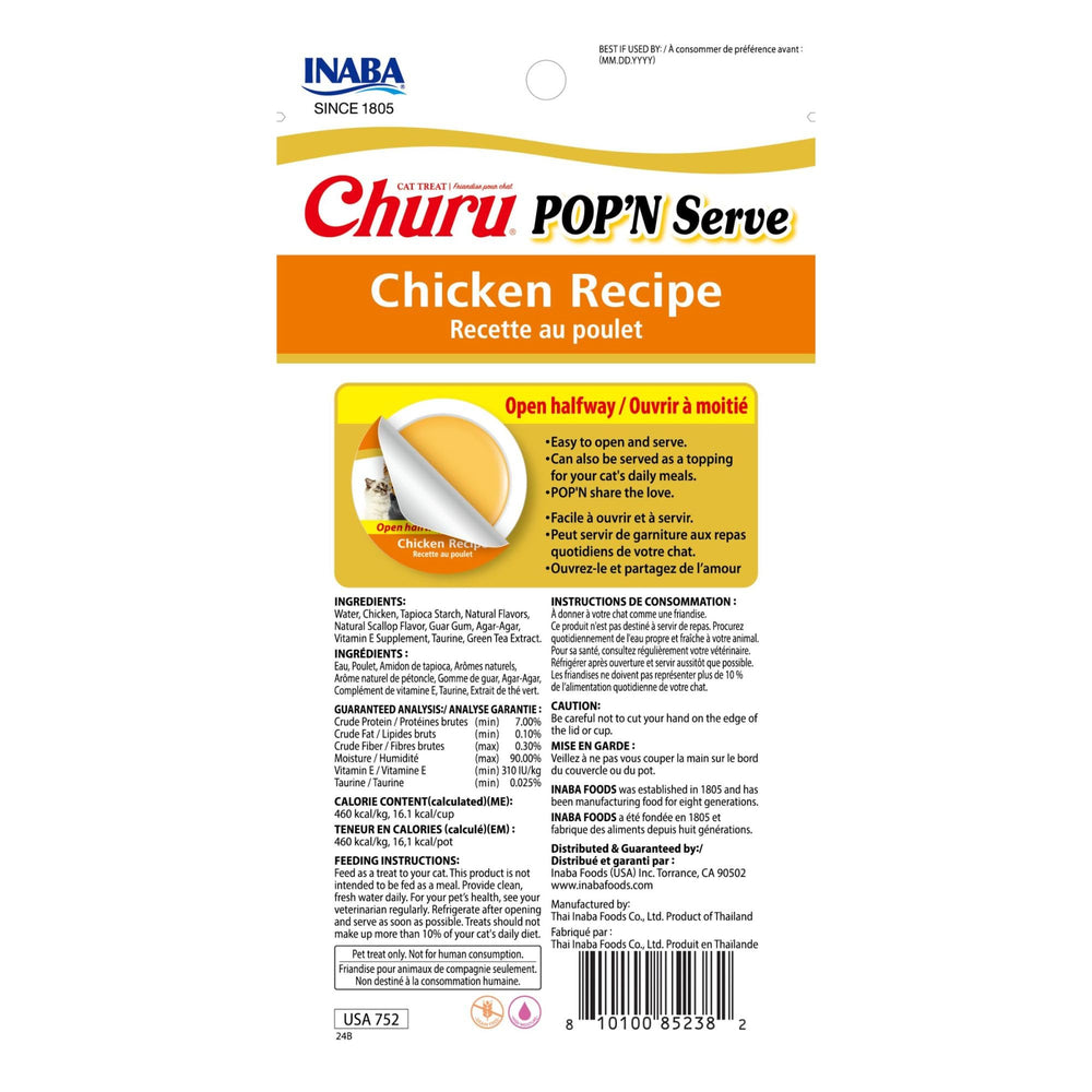 INABA Churu Pop'N Serve cat treat cup 1.2 oz.