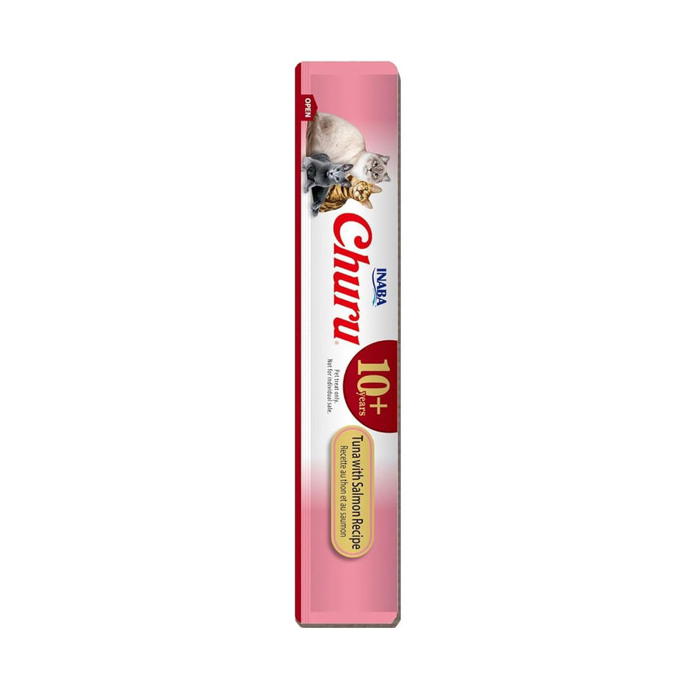 INABA Churu Senior 90 percent moisture for hydration with low calories.
