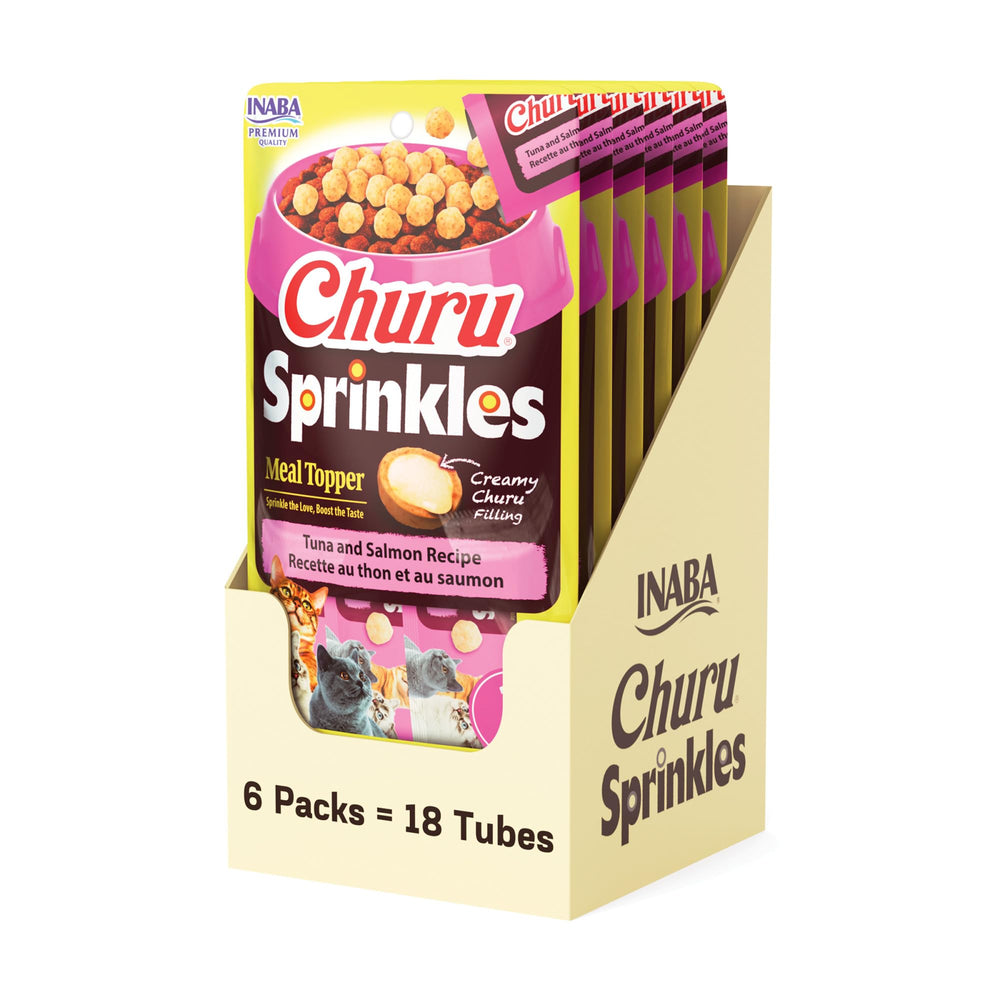 INABA Churu Sprinkles pack front with real chicken meal topper.