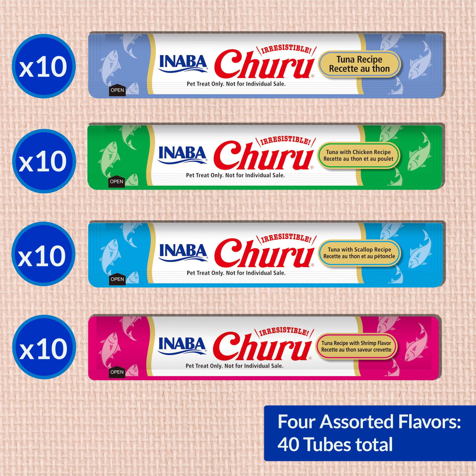 INABA Churu topper on dry food creates flavorful meal boost.