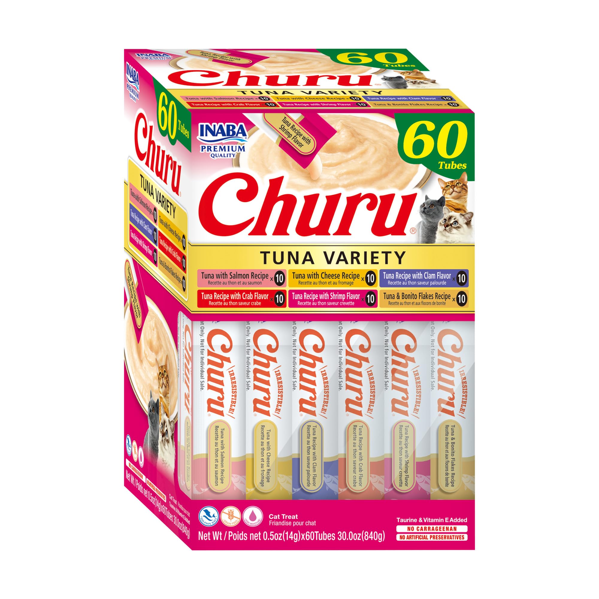 INABA Churu tuna tube close-up showing creamy texture cats love