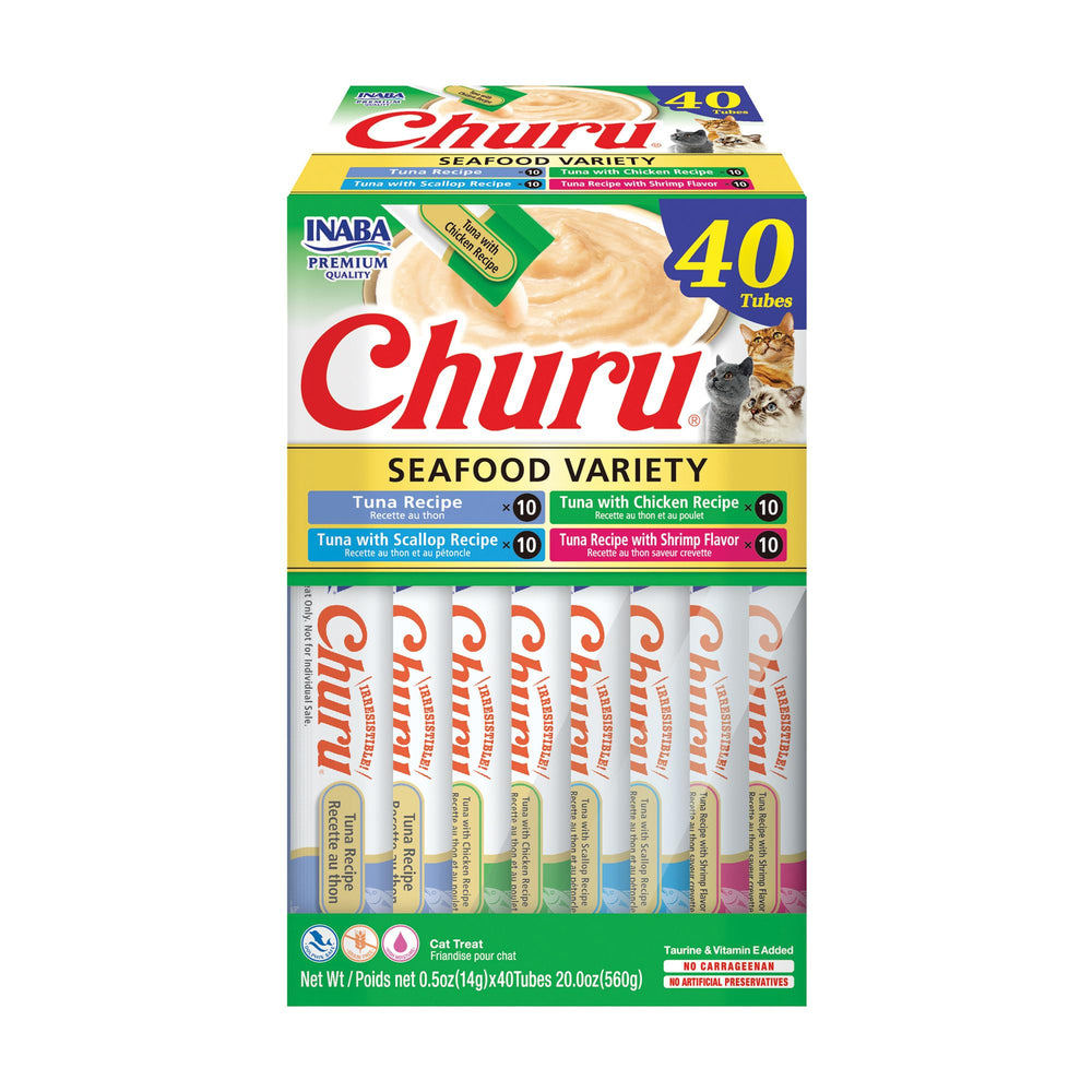 INABA Churu tuna tube hand-feeding for easy cat bonding.