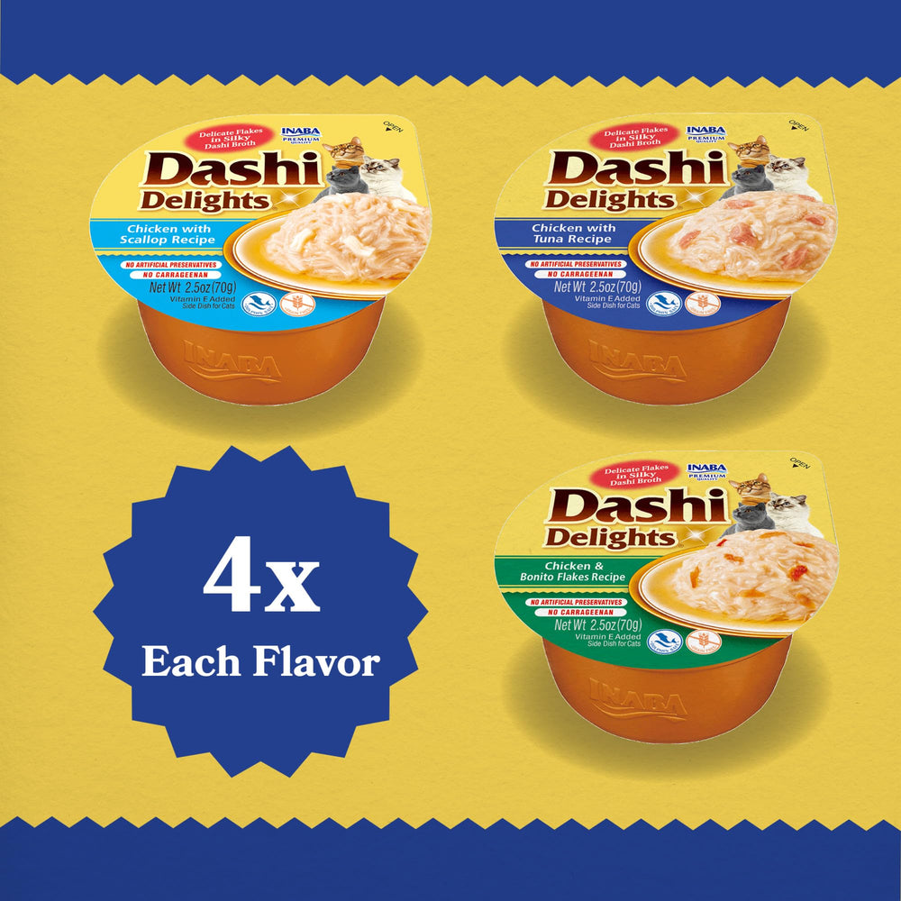 Inaba Dashi Delights cup closeup, appealing texture to entice picky eaters.