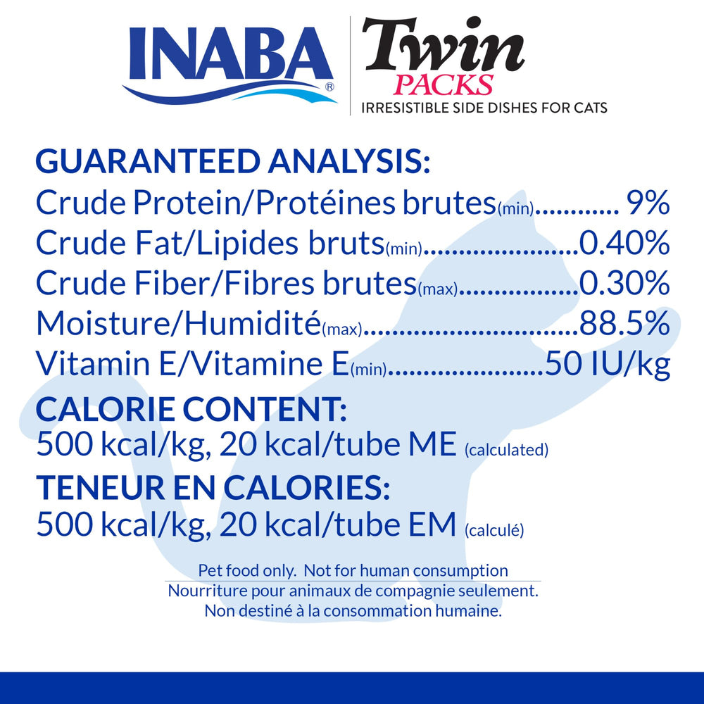 INABA Twin Pack moisture-rich formula: 88.5% moisture supports hydration