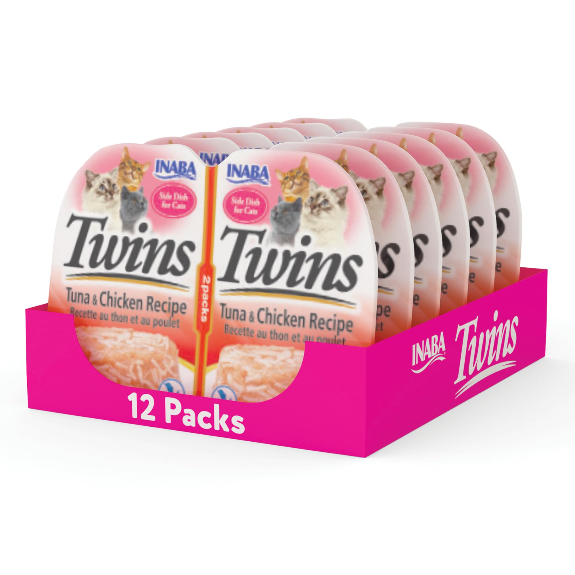 INABA Twins gelee cups show broth texture, a meal topper that boosts hydration.