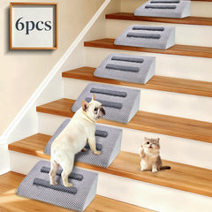Inanil dog ramp with a gentle slope and anti-slip surface for secure footing.