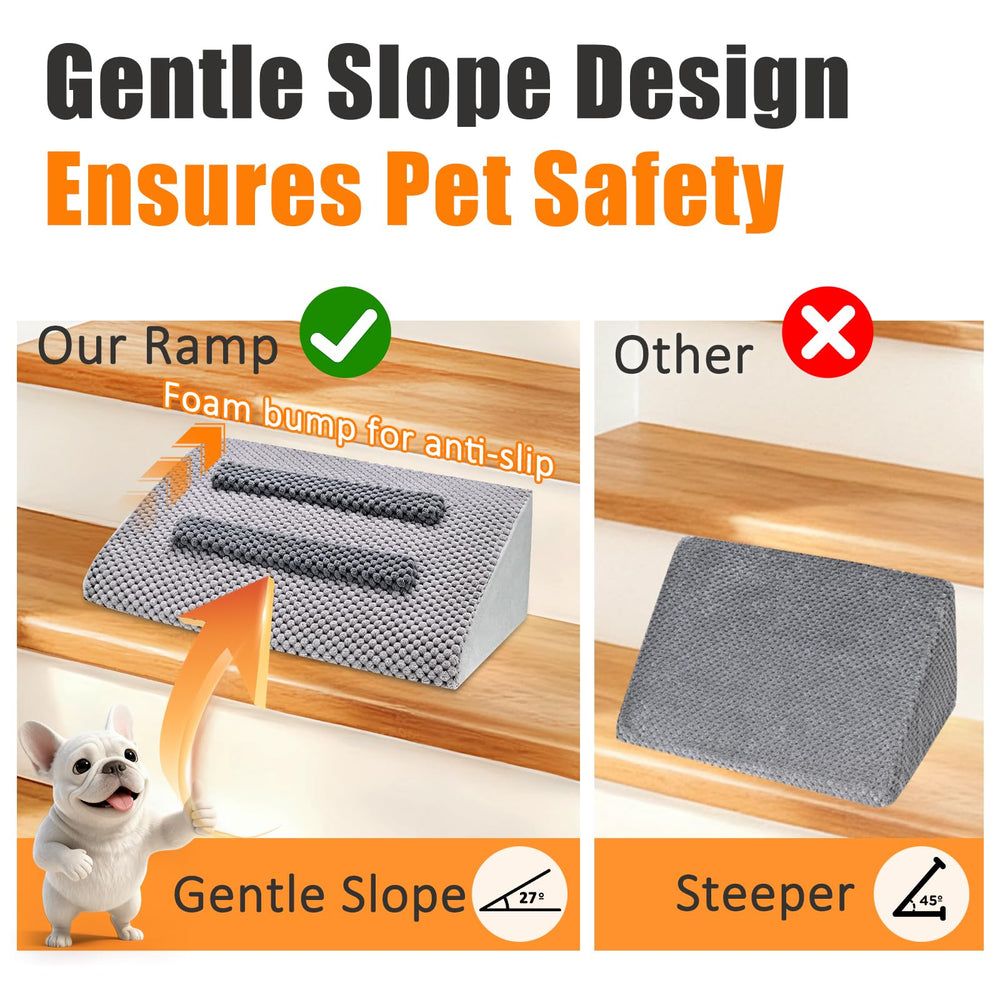 Inanil ramp uses hook-and-loop tapes and self-sticky pads for stable placement.