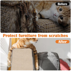 Inchoco Cat Scratching Pad installation demonstrates simple, residue free repositioning.
