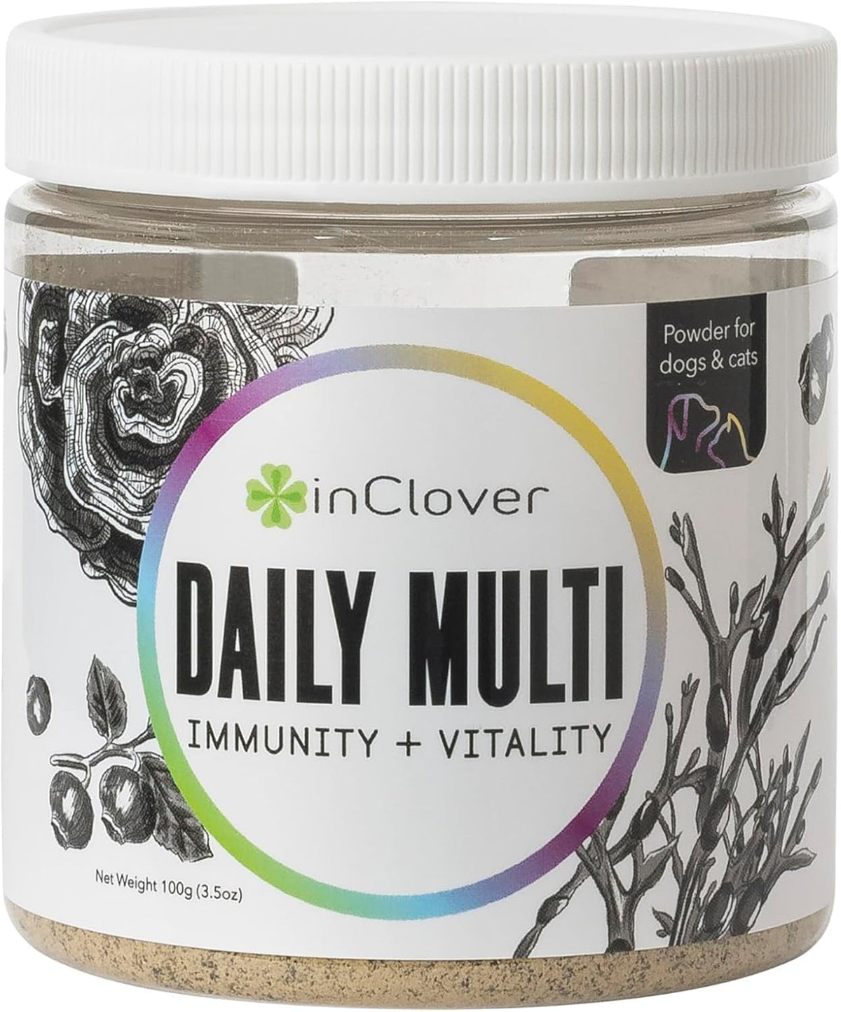In Clover Daily Multi blueberry image highlighting antioxidant source and taste appeal for pets