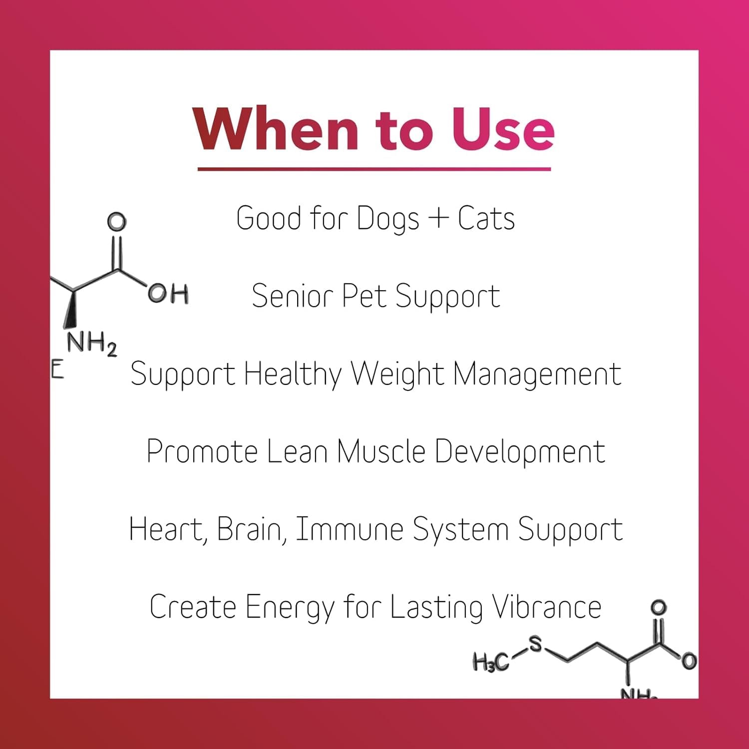In Clover Heart+ ingredient closeup taurine and L-Carnitine benefits