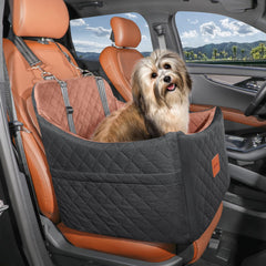 INDYBUD dog car seat in elevated position for better road view