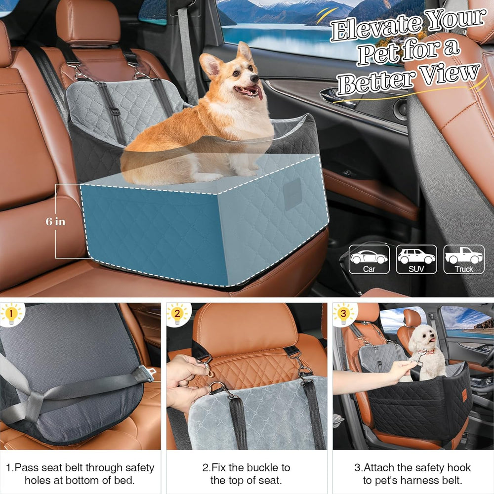 INDYBUD dog car seat storage pockets keeps travel essentials organized